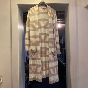 Gently used Laurie Felt stripped Cardigan